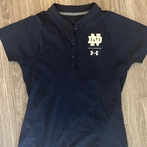 Women's Under Armour Navy Notre Dame Fighting Irish polo size small